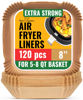 Picture of Air Fryer Paper Liners, 120Pcs Air Fryer Disposable Liners, Non-Stick and Oil Proof for Easy Cleanup, 8” Square for 5-8 qt Basket by Baker's Signature