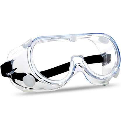 Picture of Super More Anti-Fog Protective Safety Goggles Clear Lens Wide-Vision Adjustable Chemical Splash Eye Protection Soft Lightweight Eyewear