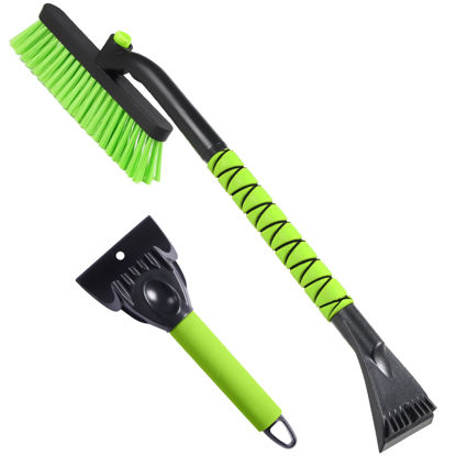 Picture of YEECOPON 25" Snow Brush & Ice Scraper for Car Windshield, Detachable Snow Scrapers with Foam Grip for Cars, Trucks, SUVs