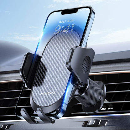 Picture of Miracase Phone Holders for Your Car with Metal Hook Clip, Air Vent Cell Phone Car Mount, Universal Automobile Cradle Fit for iPhone Android and All Smartphones, Dark Black