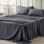 Picture of Bedsure Queen Sheet Set - 4 Pieces Soft Queen Size Sheets - Breathable & Cooling - Hotel Luxury - Easy Care Polyester Microfiber Bedding for Women, Men, Dark Grey