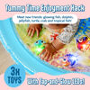 Picture of SplashEZ Lights Up Tummy Time Water Mat for Babies, 30" X-Large Baby Water Mat Tummy Time for Sensory Play with LED Glowing Fishes, Inflatable Fun Play Pad for Infants & Toddlers 3 to 36 mo