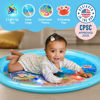 Picture of SplashEZ Lights Up Tummy Time Water Mat for Babies, 30" X-Large Baby Water Mat Tummy Time for Sensory Play with LED Glowing Fishes, Inflatable Fun Play Pad for Infants & Toddlers 3 to 36 mo
