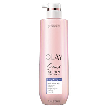 Picture of Olay Super Serum Body Wash for Rough & Bumpy Skin, Hydrating & Renewing Serum Complex with Exfoliating Minerals for Luminous Skin, 18.5 fl oz