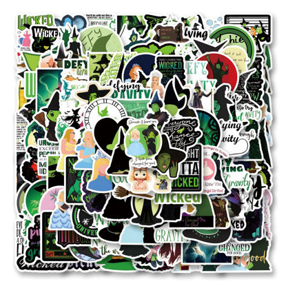 Picture of 120Pcs Wicked Stickers Pack, Aesthetic Vinyl Waterproof Sticker Decals for Water Bottle,Laptop,Phone,Skateboard,Scrapbooking,Bumper Choice for Teens Adults Fans for Party Supply
