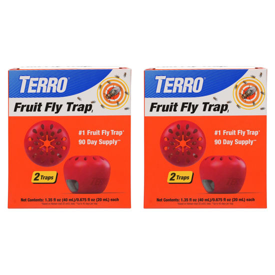 Picture of Terro Fruit Fly Trap 4 Traps + 180 Days Lure Supply