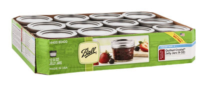 Picture of Ball Mason 4oz Quilted Jelly Jars with Lids and Bands, Set of 12