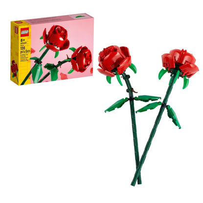 Picture of LEGO Roses - Building Toy for Kids, Girls & Boys, Ages 8+ - Artificial, Fake Roses for Home Decor & Display - Gift for Valentines Day for Her & Him - 40460