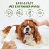 Picture of PawSono Ear Finger Wipes for Dogs & Cats, Thicker Dog Ear Cat Ear Wipes, Natural Relief Cat Ear Cleaner Dog, Effectively Remove Ear Wax for Dog Kitten Rabbit, Fresh Aloe Scent Deodorizing, 50 Count