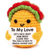 Picture of Boyfriend Valentines Day Gifts for Her Him Girlfriend Wife Husband Birthday Unique Gift Ideas, Handmade Crochet Positive Taco I Love You Gifts Couples Anniversary Christmas Small Gifts - To My Love