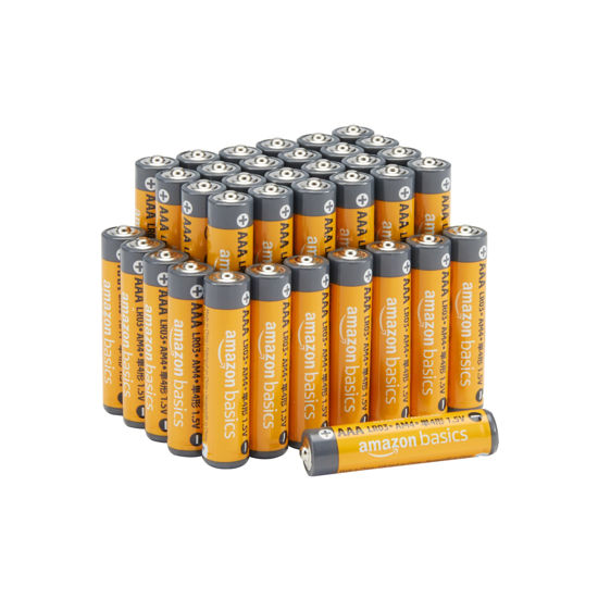 Picture of Amazon Basics AAA Alkaline High-Performance Batteries, 1.5 Volt, 10-Year Shelf Life, 36 count (Pack of 1)