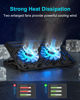 Picture of KeiBn Laptop Cooling Pad, Gaming Laptop Cooler 2 Fans for 10-15.6 Inch Laptops, 5 Height Stands, 2 USB Ports (S039)