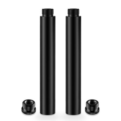 Picture of 6-INCH Mic Stand Extension Tubes/Rods Parts (2PCS), Universal 5/8-27" Thread, Fits Most Mic Booms, Gooseneck Arms, Bases - ETA26XL