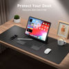 Picture of Aothia Leather Desk Pad Protector,Mouse Pad,Office Desk Mat, Non-Slip PU Leather Desk Blotter,Laptop Desk Pad,Waterproof Desk Writing Pad for Office and Home (Black,31.5" x 15.7")