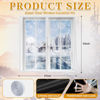 Picture of Beeveer 47 x 63 Inch Window Insulation Kit with Zipper Winter Window Plastic for Winterizing Home Thermal Insulated Cover with Adhesive Straps Transparent Reusable Adjustable Thick Attic Cover Warm