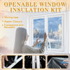 Picture of Beeveer 47 x 63 Inch Window Insulation Kit with Zipper Winter Window Plastic for Winterizing Home Thermal Insulated Cover with Adhesive Straps Transparent Reusable Adjustable Thick Attic Cover Warm