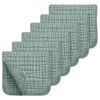 Picture of Looxii Muslin Burp Cloths 100% Cotton Large 20''x10'' Extra Soft and Absorbent 6 Pack Baby Burping Cloth for Boys Girls (Dark Green)