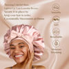 Picture of YANIBEST Silk Bonnet for Sleeping Women Satin Bonnet Double Layer Satin Lined Hair Bonnet with Tie Band Curly Hair Blush Pink