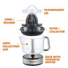 Picture of Elite Gourmet ETS623 BPA-Free Electric Citrus Juicer, Compact, Large Volume, Pulp Control, Oranges, Lemons, Limes, Grapefruits with Easy Pour Spout, 24oz, Black/Stainless Steel