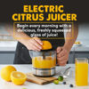 Picture of Elite Gourmet ETS623 BPA-Free Electric Citrus Juicer, Compact, Large Volume, Pulp Control, Oranges, Lemons, Limes, Grapefruits with Easy Pour Spout, 24oz, Black/Stainless Steel