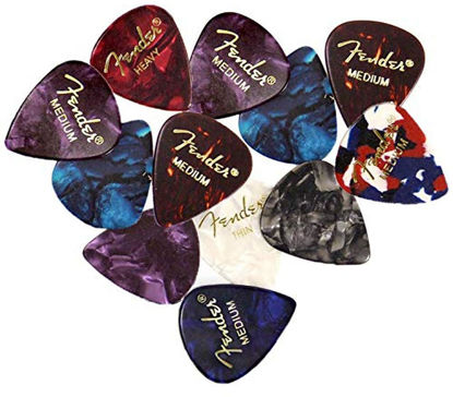 Picture of Fender Premium Picks Sampler - 12 Pack Includes Thin, Medium & Heavy Gauges (Austin Bazaar Exclusive)