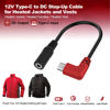 Picture of Smarkey 12V Heated Jacket Battery StepUp Adapter Charger Cable for Milwaukee, M12, Makita, Snap-on, Metabo, Craftsman, AEG Gear (TypeC Step-Up Cable Only Working for 12V Jackets)