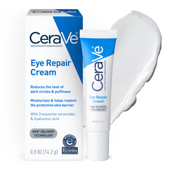 Picture of CeraVe Eye Repair Cream, Under Eye Cream For Puffiness And Bags Under Eyes, Hyaluronic Acid + Niacinamide + Marine Botanical Complex, Oil Free & Opthalmologist Tested