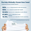 Picture of Clean Skin Club Clean Towels XL™, 100% USDA Biobased Face Towel, Disposable Face Towelette, Makeup Remover Dry Wipes, Ultra Soft, 50 Ct, 1 Pack