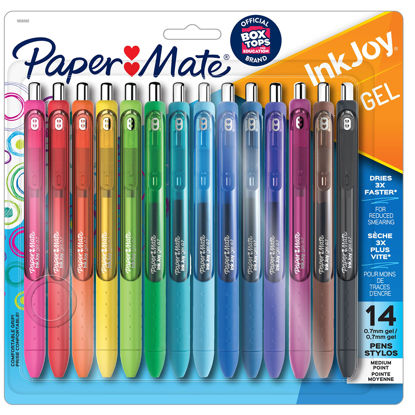 Picture of Paper Mate Colorful Gel Pens - InkJoy Gel Pens, Assorted Medium Point (0.7). Perfect for Vibrant, Colored Writing and Sketching with Paper Mate InkJoy Gel Pens, 14 Count