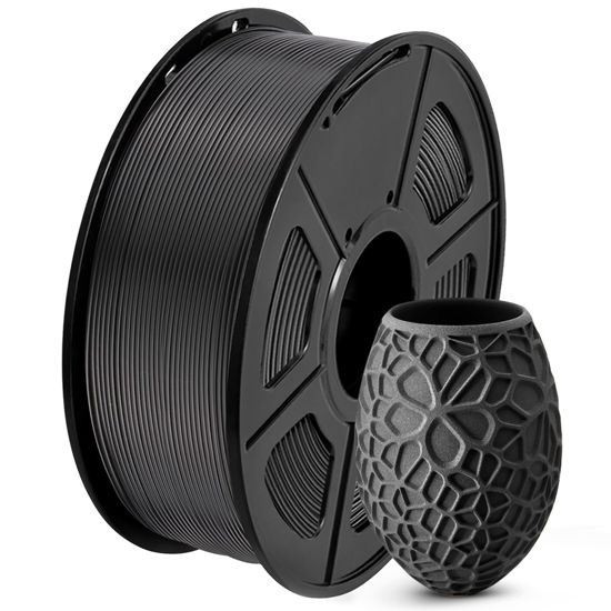 Picture of SUNLU PLA 3D Printer Filament PLA Filament 1.75mm, Neatly Wound PLA 3D Printing Filament 1.75mm, Dimensional Accuracy +/- 0.02 mm, Fit Most FDM 3D Printers, 1kg Spool (2.2lbs), PLA Black