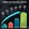 Picture of SUNLU PLA 3D Printer Filament PLA Filament 1.75mm, Neatly Wound PLA 3D Printing Filament 1.75mm, Dimensional Accuracy +/- 0.02 mm, Fit Most FDM 3D Printers, 1kg Spool (2.2lbs), PLA Black
