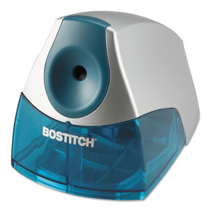 Picture of Bostitch Office Personal Electric Pencil Sharpener, Powerful Stall-Free Motor, High Capacity Shavings Tray, Blue