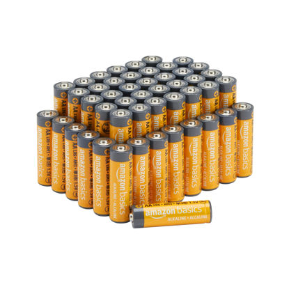 Picture of Amazon Basics 48-Pack AA Alkaline High-Performance Batteries, 1.5 Volt, 10-Year Shelf Life