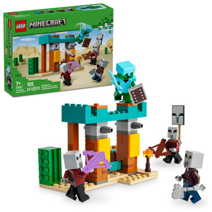 Picture of LEGO Minecraft The Illager Desert Patrol Toy Figures and Playset - Building Minecraft Toy for Kids, Boys and Girls, Ages 7+ - with 4 Figures for Pretend Play - Gift Idea for Birthdays - 21267