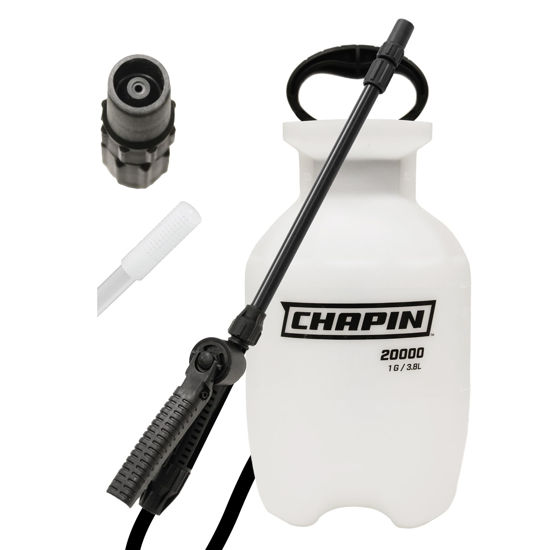Picture of Chapin 20000 Made in USA 1 -Gallon Lawn and Garden Pump Pressured Sprayer, for Spraying Plants, Garden Watering, Weeds and Pests, Polypropylene, Translucent White
