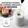Picture of Zulay Kitchen Powerful Milk Frother Wand With 2 Duracell Batteries - Ultra Fast Handheld Drink Mixer - Electric Whisk Foam Maker for Coffee, Lattes, Cappuccino, Matcha, Hot Chocolate & Creamer - Black