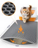Picture of Powools Cat Litter Mat - 23.2" x 14.6" Small Litter Box Mat with Double Layers, Urine-Proof and Non-Slip Litter Trapping Mat, Easy to Clean Kitty Litter Mats for Floor, Scatter Control, Grey