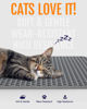 Picture of Powools Cat Litter Mat - 23.2" x 14.6" Small Litter Box Mat with Double Layers, Urine-Proof and Non-Slip Litter Trapping Mat, Easy to Clean Kitty Litter Mats for Floor, Scatter Control, Grey