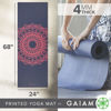Picture of Gaiam Yoga Mat Classic Print Non Slip Exercise & Fitness Mat for All Types of Yoga, Pilates & Floor Workouts, Pink Marrakesh, 4mm, 68"L x 24"W x 4mm Thick