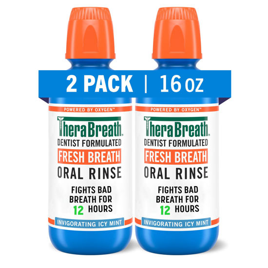 Picture of TheraBreath Fresh Breath Mouthwash, Icy Mint Flavor, Alcohol-Free, 16 Fl Oz (Pack of 2)