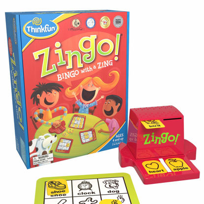 Picture of ThinkFun Zingo Bingo Award Winning Preschool Game for Pre-Readers and Early Readers Age 4 and Up - One of the Most Popular Board Games for Boys and Girls and their Parents (97700)
