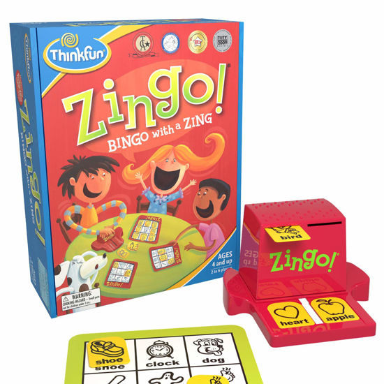 Picture of ThinkFun Zingo Bingo Award Winning Preschool Game for Pre-Readers and Early Readers Age 4 and Up - One of the Most Popular Board Games for Boys and Girls and their Parents (97700)