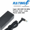 Picture of 65W Laptop Charger for HP EliteBook Charger 840 850 845 830 820 G9 G8 G7 G6 G5 G4 G3 / ProBook 450 430 440 446 455 470 640 650 745 735 725 755 Power Cord