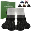 Picture of EXPAWLORER Anti Slip Dog Socks to Prevent Licking Paws, Dog Boots & Paw Protectors with Grippers for Winter, Dog Booties for Hardwood Floors, Dog Shoes for Small Medium Large Senior Dogs, Black XL