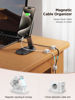 Picture of 6 Pack Magnetic Cable Clips [Cable Smooth Adjustable] Cord Holder, Under Desk Cable Management, JOYROOM Adhesive Wire Holder Keeper Organizer for Home Office Desk Phone Car Wall Desktop Nightstand