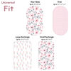 Picture of Yoofoss Bassinet Sheets Baby Girl Boy, Fitted Bassinet Sheet Set 3 Pack Universal Fit for Cradle Moses Basket Oval Rectangle Round Hourglass Mattress,Soft Breathable (Pink+Floral)