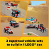 Picture of LEGO Creator 3 in 1 Flatbed Truck with Helicopter Toy, Transforms from Flatbed Truck Toy to Propeller Plane to Hot Rod and SUV Car Toys, Gift Idea for Boys and Girls Ages 7 Years Old and Up, 31146