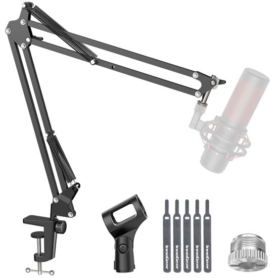 Picture of InnoGear Boom Arm Microphone Mic Stand for Blue Yeti HyperX QuadCast SoloCast Snowball Fifine Shure SM7B and other Mic, Medium