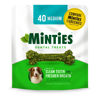 Picture of Minties Dental Chews for Dogs, 40 Count, Vet-Recommended Mint-Flavored Dental Treats for Medium Dogs 25-50 lbs, Dental Bones Clean Teeth, Fight Bad Breath, and Removes Plaque and Tartar