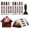 Picture of Wood Filler Sticks, 10 Colors Wood Wax Crayons for Furniture Scratch, Wood Touch-up Markers for Repair Any Scratches, Scuffs, Cracks and Nail Holes on Wood Furniture, Floors, Doors, Cabinets, Tables